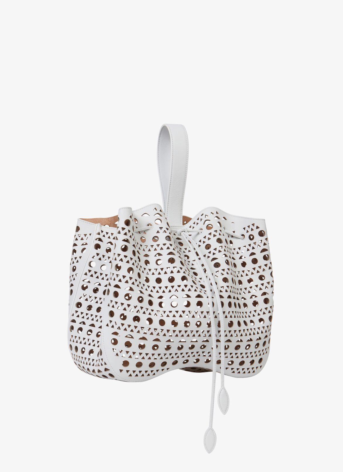 ROSE MARIE 28 BAG IN VIENNE CALFSKIN ALAÏA WHITE ROSE MARIE 28 BAG IN VIENNE CALFSKIN